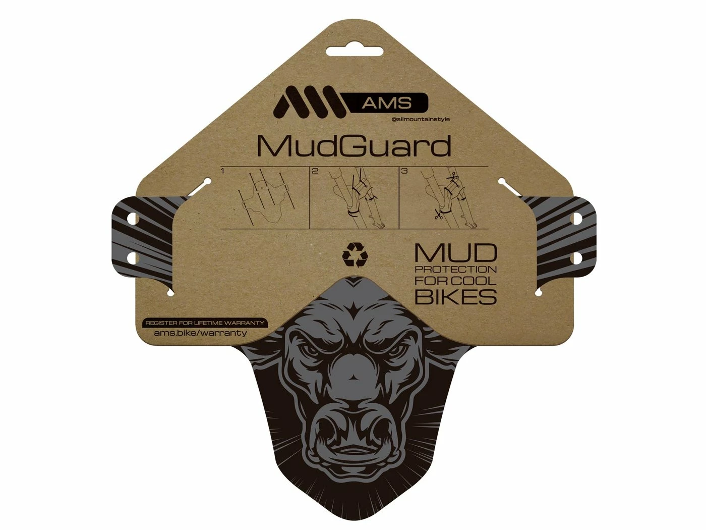 All-mountain-style ALL MOUNTAIN STYLE Mudguard – Bull 4 All-mountain-style ALL MOUNTAIN STYLE Mudguard – Bull - Billede 2