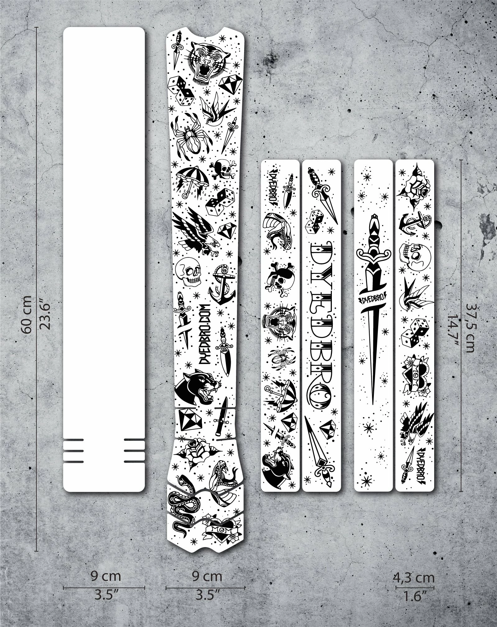 DyedBro Old School Tattoo Rammefolie – Sort 7 DyedBro Old School Tattoo Rammefolie – Sort - Billede 5