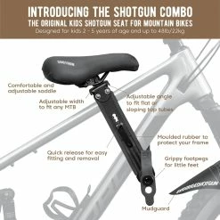 SHOTGUN MTB Børnesæde + Styr Combo -Cykel Salgsbutik ShotgunComboImageStack2020 Update2 1024x1024@2x