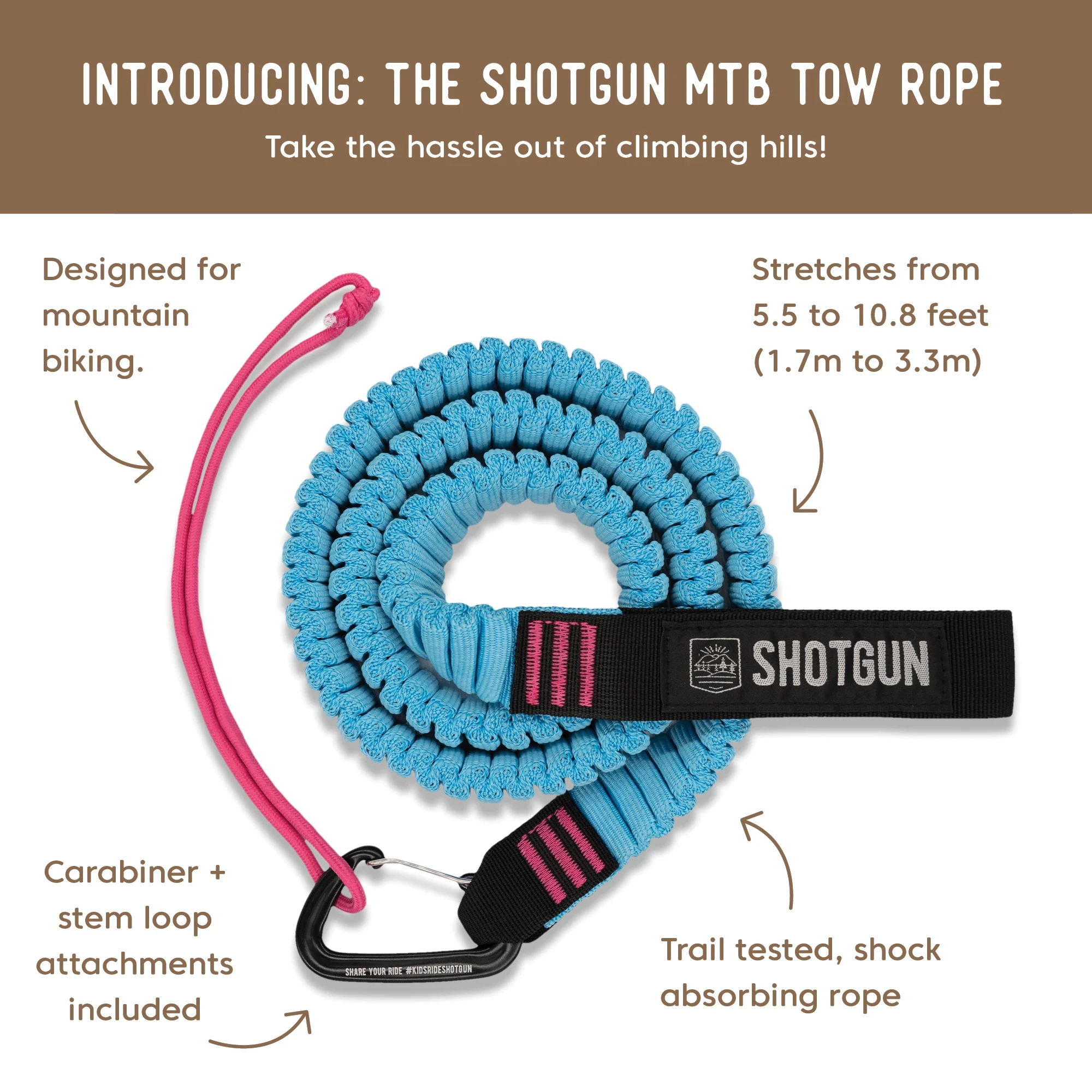 Shotgun Child MTB Tow Rope 4 Shotgun Child MTB Tow Rope - Billede 2