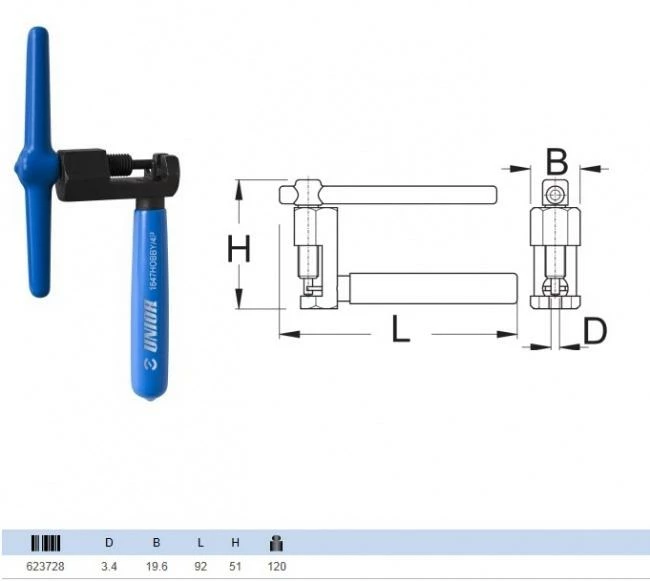 Unior Tools UNIOR Kædesplitter 4 Unior Tools UNIOR Kædesplitter - Billede 2